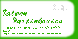 kalman martinkovics business card